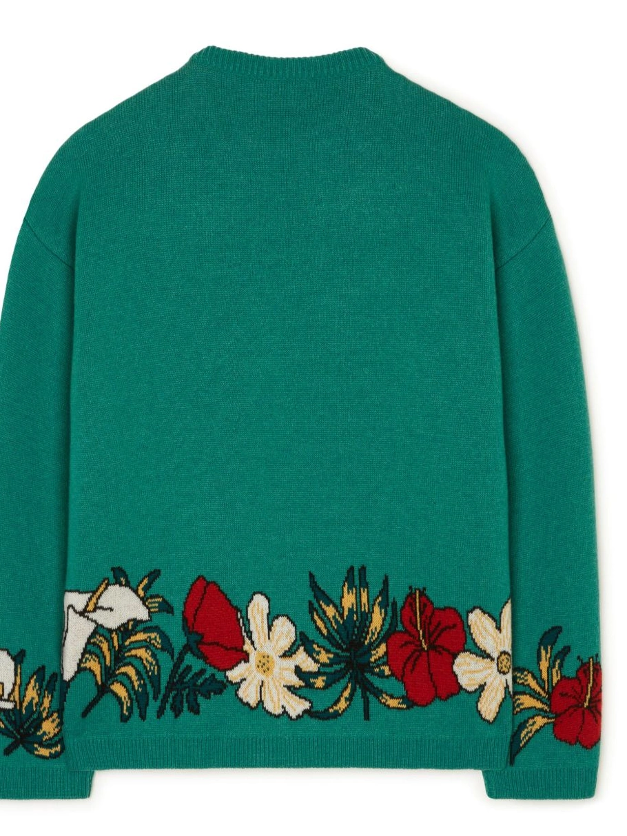 Cheap Alanui floral jumper intarsia-knit Women cashmere 0816